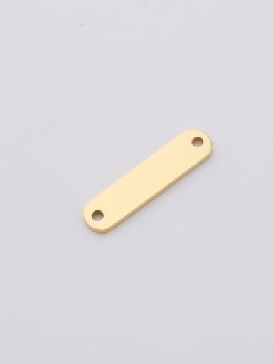 golden Stainless steel double hole long strip tag