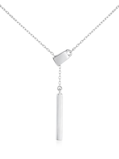 925 Sterling Silver Tassel Minimalist Lariat Necklace