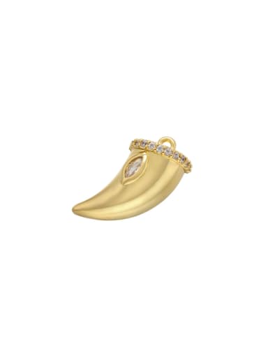 Micropaved Cow Horn Zircon Ivory Pendant