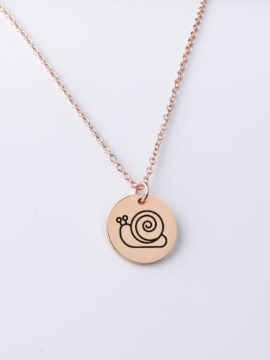 Stainless steel simple disc necklace pendant