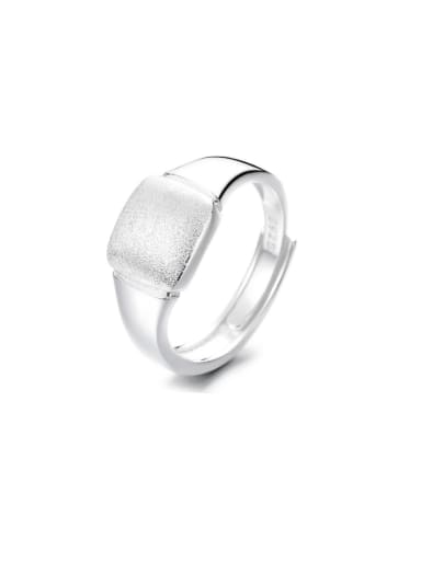 925 Sterling Silver Square Minimalist Band Ring