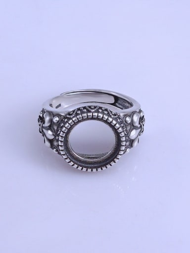 925 Sterling Silver Geometric Ring Setting Stone size: 12*12mm