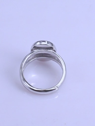 custom 925 Sterling Silver 18K White Gold Plated Oval Ring Setting Stone size: 10*14mm
