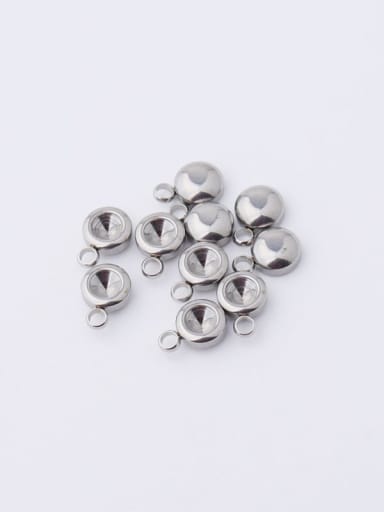 Stainless steel Round Single circle birthstone drill support