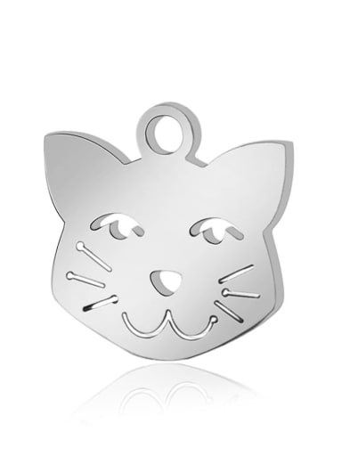 Stainless steel Cat Charm Height : 12 mm , Width: 12 mm