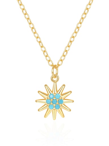 Gold Style 1 925 Sterling Silver Turquoise Butterfly Minimalist Necklace