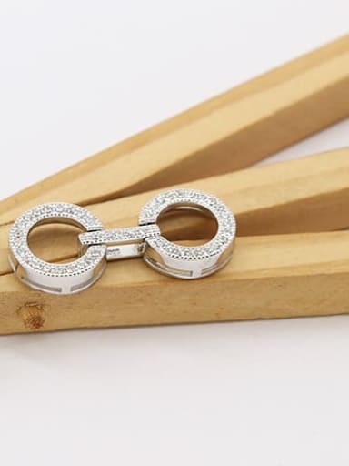 925 Sterling Silver Round Square Fold Over Clasp