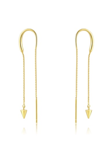 18k gold 925 Sterling Silver Tassel Trend Threader Earring