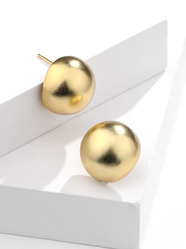 E2332 Gold Earrings 925 Sterling Silver Geometric Minimalist Stud Earring