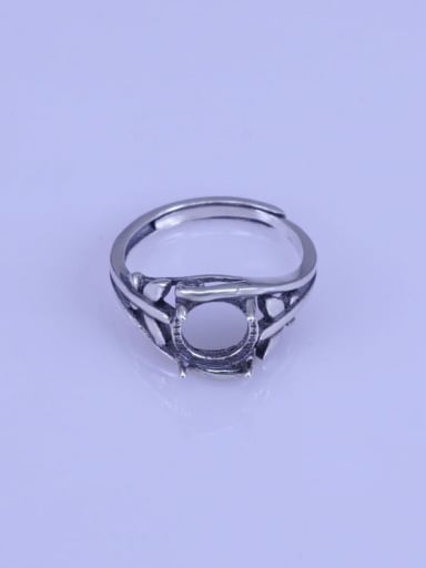 925 Sterling Silver Geometric Ring Setting Stone size: 8*8mm