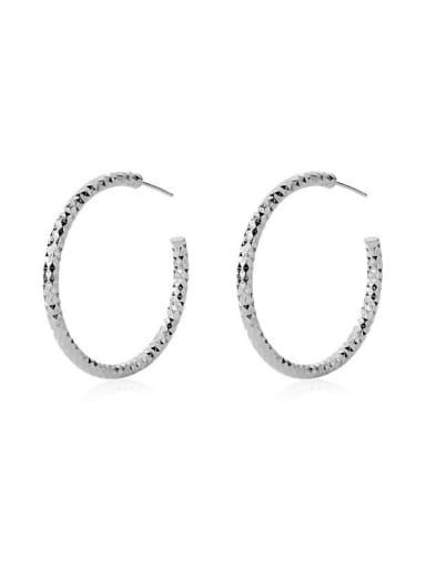 925 Sterling Silver Geometric Minimalist Hoop Earring