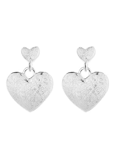 925 Sterling Silver Heart Trend Stud Earring