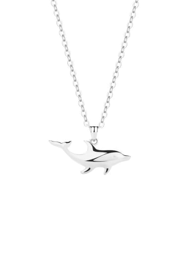 925 Sterling Silver Dolphin Cute Necklace