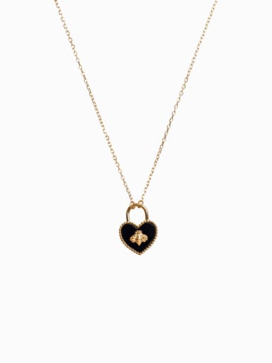 Titanium Steel Heart Dainty Bee Heart Necklace