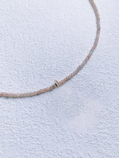N-DIY-0017 Suntone Chain Bear Pendant  Vintage Handmade Beaded Necklace