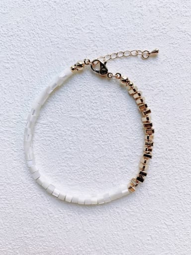 Natural  Shell Beads Asymmetrical Handmade Beaded Bracelet
