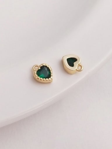 N-DIY-0014 Gemstone Crystal Chain Heart Pendant Minimalist Handmade Beaded Necklace