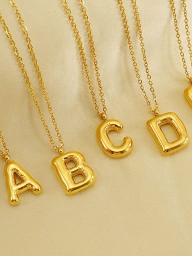 Titanium Steel Letter Necklace With 26 letters