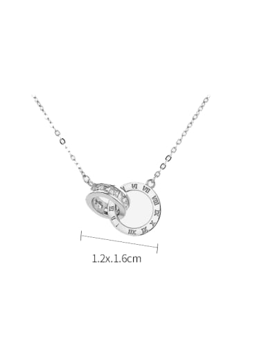 Necklace Platinum 925 Sterling Silver Cubic Zirconia Minimalist Geometric Earring and Necklace Set