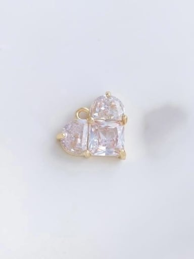 N-DIY-0021 Natural  Gemstone Crystal Beads Chain+Heart Pendant Handmade Beaded Necklace
