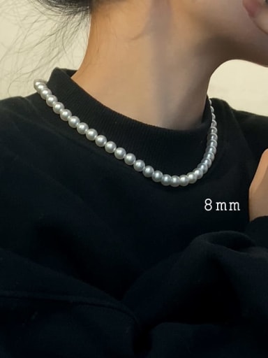8MM Pearl, 38cm And 4CM Swarovski Crystal Pearl Artisan Choker Necklace