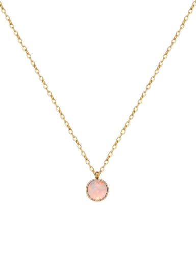 Titanium Steel Opal Geometric Dainty Necklace