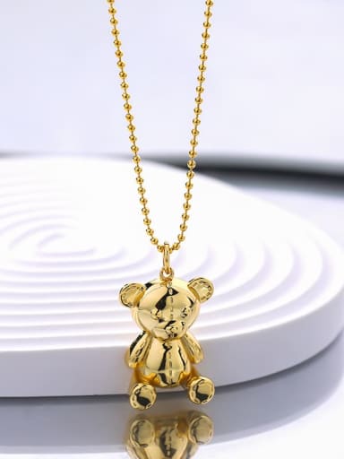 Brass Bear Necklace