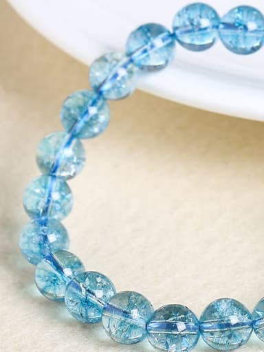 Light blue Crystal Minimalist Handmade Beaded Bracelet/Multi-color optional
