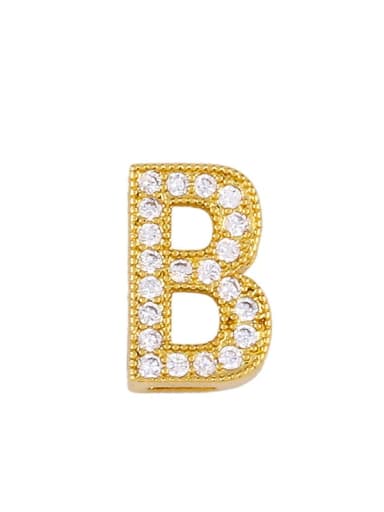 Gold B  Necklace Cubic Zirconia Initials Necklace