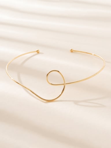 Brass Irregular Minimalist Choker Necklace