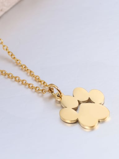 golden Stainless steel Dog Necklace