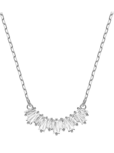 Alloy austrian Crystal White Dainty Necklace