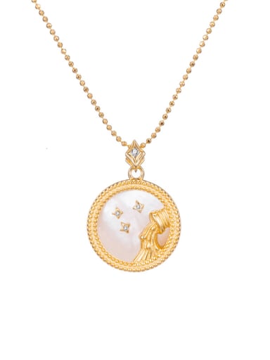 925 Sterling Silver Shell Constellation Dainty Initials Necklace