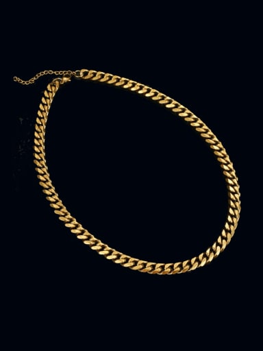 custom Titanium Steel Geometric Chain Hip Hop Necklace