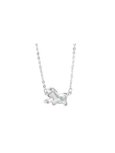 925 Sterling Silver Shell Deer Dainty Necklace