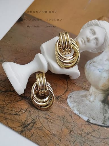 14K gold Brass Geometric Minimalist Drop Earring