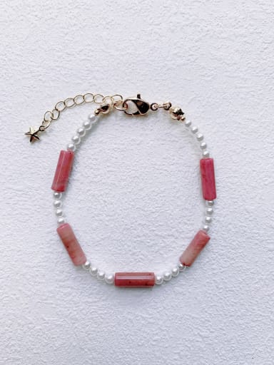 Natural  Gemstone Crystal Beads Chain Bohemia Handmade Beaded Bracelet