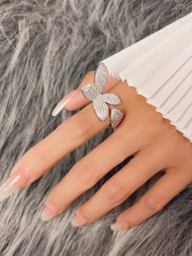 Ring Style 1 Brass Cubic Zirconia Ring