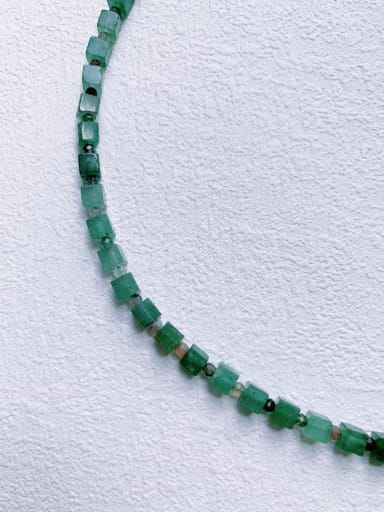 N-STPE-0012 Natural Gemstone Crystal Beads Chain Handmade Beaded Necklace