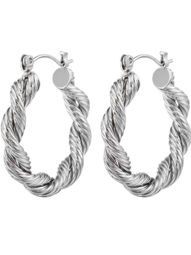 Stainless steel Geometric Minimalist Hoop Earring