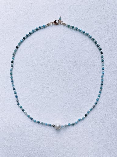 N-STPE-0013 Natural Gemstone Crystal Beads Chain Handmade Beaded Necklace