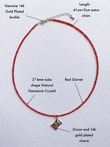 Brass Gemstone Crystal Chain Multi Color Heart Bohemia handmade Beaded Necklace
