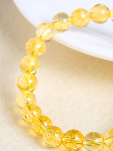 yellow Crystal Minimalist Handmade Beaded Bracelet/Multi-color optional