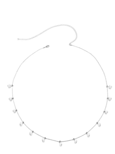 DZA679 Silver Stainless steel Body chain for Belts