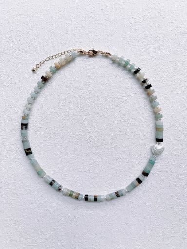 N-STSH-0002 Natural  Gemstone Crystal Chain Handmade Beaded Necklace