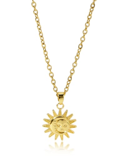 Stainless steel Classic Sun Necklace With 16 Inch