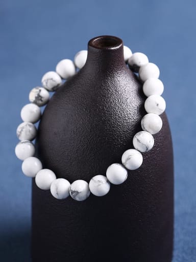 White turquoise Minimalist Handmade Beaded Bracelet