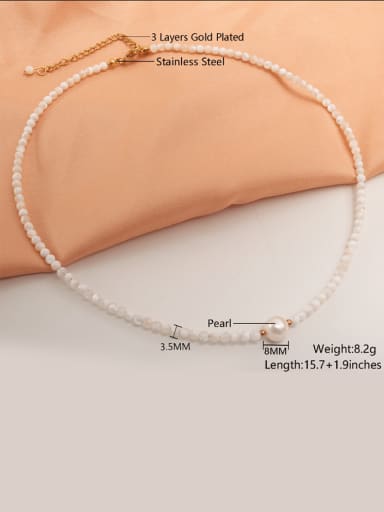 Necklace Stainless steel Imitation Pearl Necklace