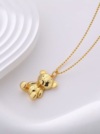 Brass Bear Necklace