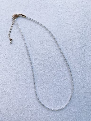 N-STPE-0002 Natural  Gemstone Crystal Beads Chain Handmade Beaded Necklace